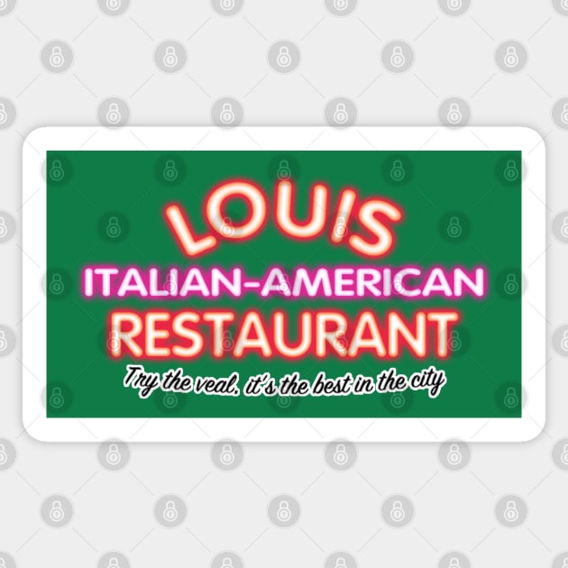 Louis Italian-American Restaurant Sticker by ATBPublishing